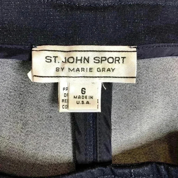 St. John Sport Denim Straight Leg Pants Size 6 - Picture 6 of 7